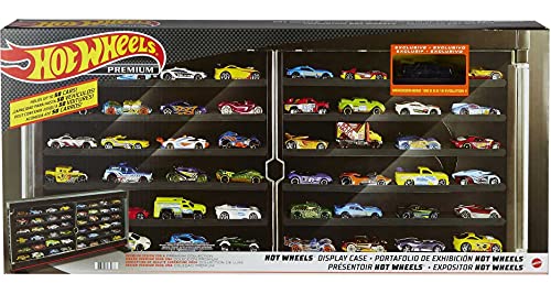Hot Wheels Display Case With Exclusive Mercedes-Benz 190E 1:64 Scale Sports Car For High-End Collectors, Premium Fit & Finish, Stores Up To 50 Cars #TOP5