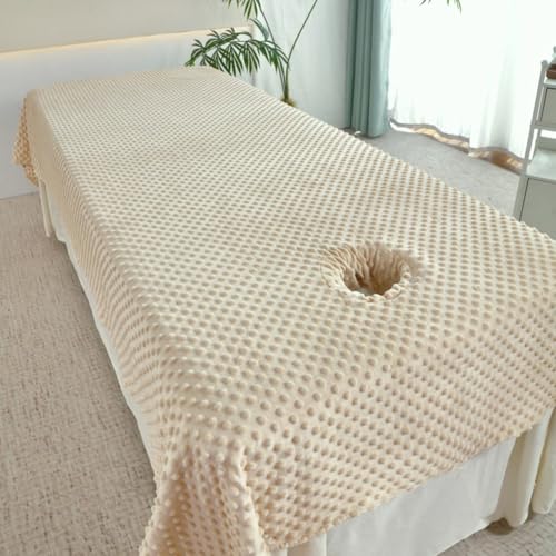 Drap de massage avec ouverture visage doux pour table de spa