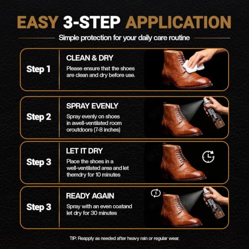 Image of Protect Shoe Protector Spray - 6.7 OZ Waterproofing Spray | Rain & Stain Waterproof Nano Protection for Leather, Suede, Sneaker