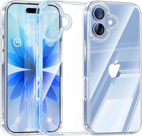 Image of SQUIF Crystal Clear Transparent iPhone 17 Case with Camera Protection | Shockproof TPU Bumper | 7FT Drop Protection | Anti-Yellowing Slim Cover for iPhone 17