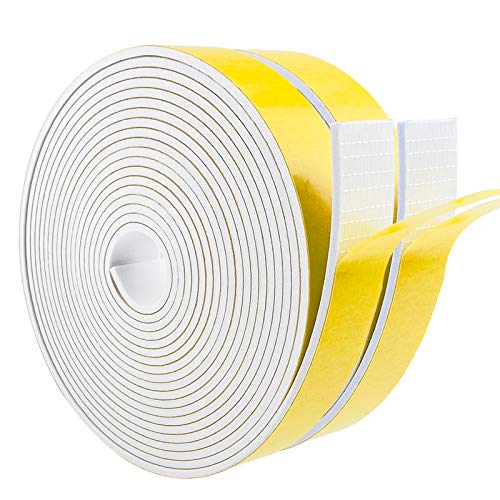 Foam Insulation Tape Self Adhesive, Weather Stripping Door Seal Strip for Doors and Windows, Sliding Door, Air Conditioning, HVAC, Sound Proof, Dust Proof, Cooling (1