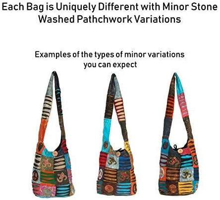 Blue Red Hobo Cotton Sling Cross Body Messenger Shoulder Bag Hippie Boho Bohemian Light Roomy Spacious | Hippie, Boho, Bohemian, Light, Roomy, Spacious - Image 8