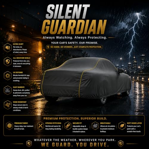 Image of Back-Boo Heavy Waterproof XUV 3XO Car Cover | Polyester Car Body Covers for Rain & Sun | UV Protection, Dustproof, Scratch Resistant, Windproof, Heat Resistant, Custom Fit - (Grey)