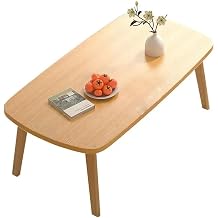 Foldable Coffee Table, 31.50 * 19.68 * 17.32Inch Folding Floor Table, Minimalist Display Wooden Floor Desk, Foldable Low Table Ideal Fit in Small Spaces, Study, Home, Bedroom, Tea Room