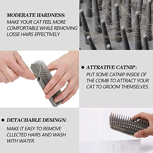 Cat Self Groomer, 4 Pack Wall Corner Groomers Soft Scratcher Grooming Brush Massage Combs for Short Long Fur Cats, Softer Massager Toy for Kitten Puppy (4 Pack) - Image 3