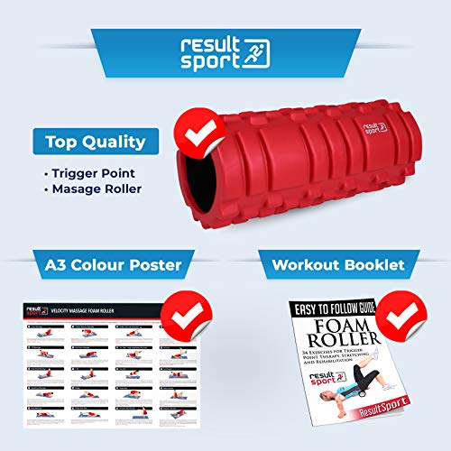 Resultsport trigger-punt massageroller, 34 x 15 cm, schuimstofrol - Image 3
