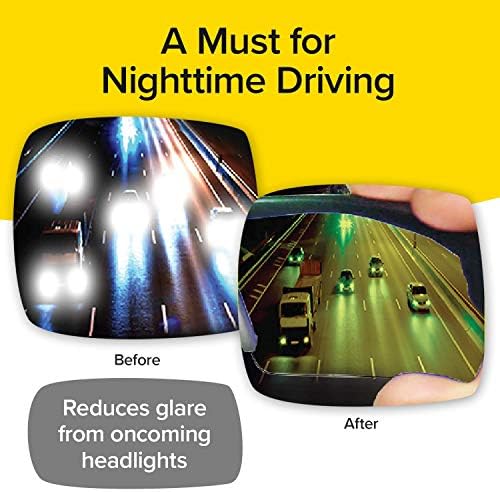 As Seen On TV BattleVision Night Vision Glasses 2 Pairs by BulbHead - Amazing Night Driving Glasses Protect Eyes From Blinding Headlight Glare - Green Lenses Enhance Clarity - Flexible Frames