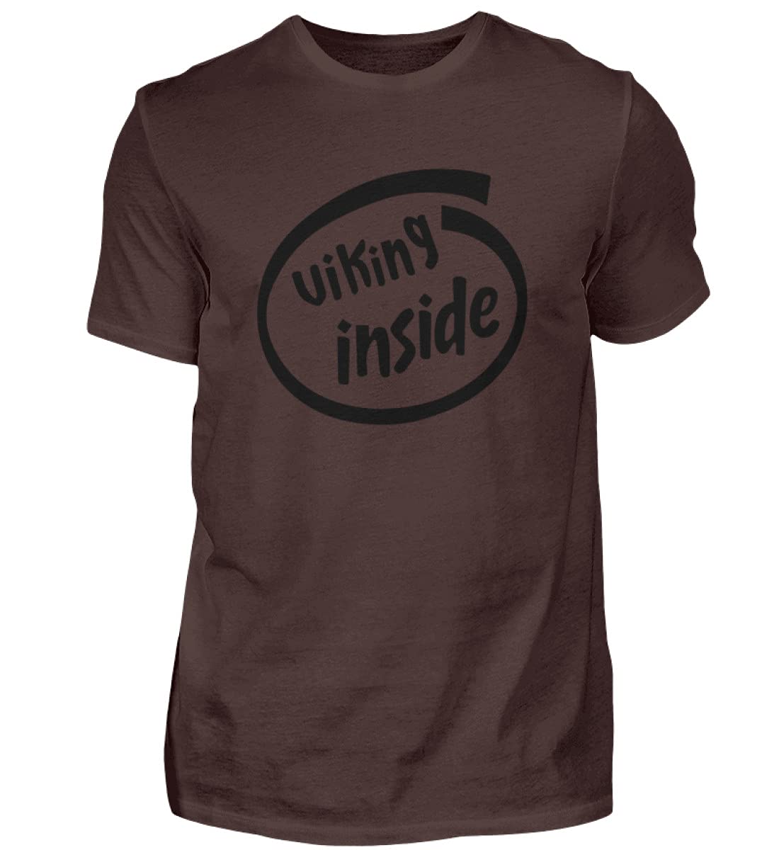 T-shirt Viking marron Large pour un look décontracté