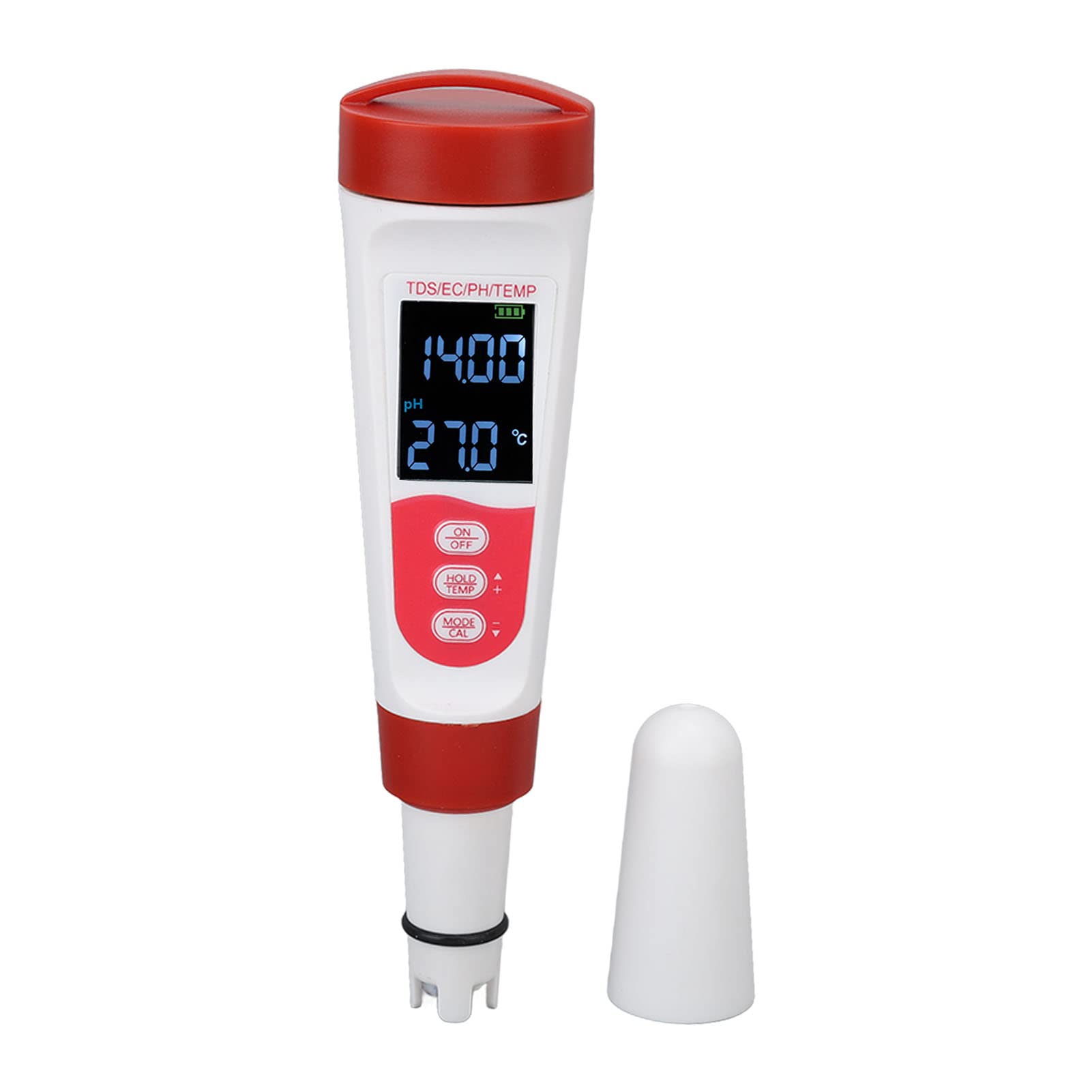 Digital Water Quality Tester, Highly Sensitive Accurate 4 in 1 PH TDS EC TEMP Water Quality Detector, Wireless Data Automatic Saving PH Detector Meter for Hydroponics Household Drinking Aquarium