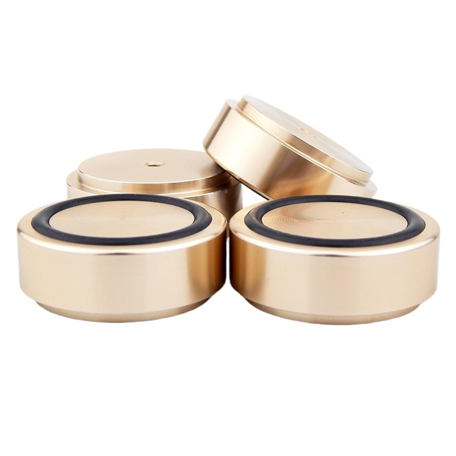 Obudowa aluminiowa podnóżek do wzmacniacza audio obudowa głośnika aluminiowa mata do stóp z tłumieniem pochłaniającym bufor 44 * 17mm(Black)