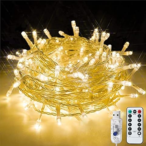Lezonic 120LED Outdoor Christmas String Lights Cover