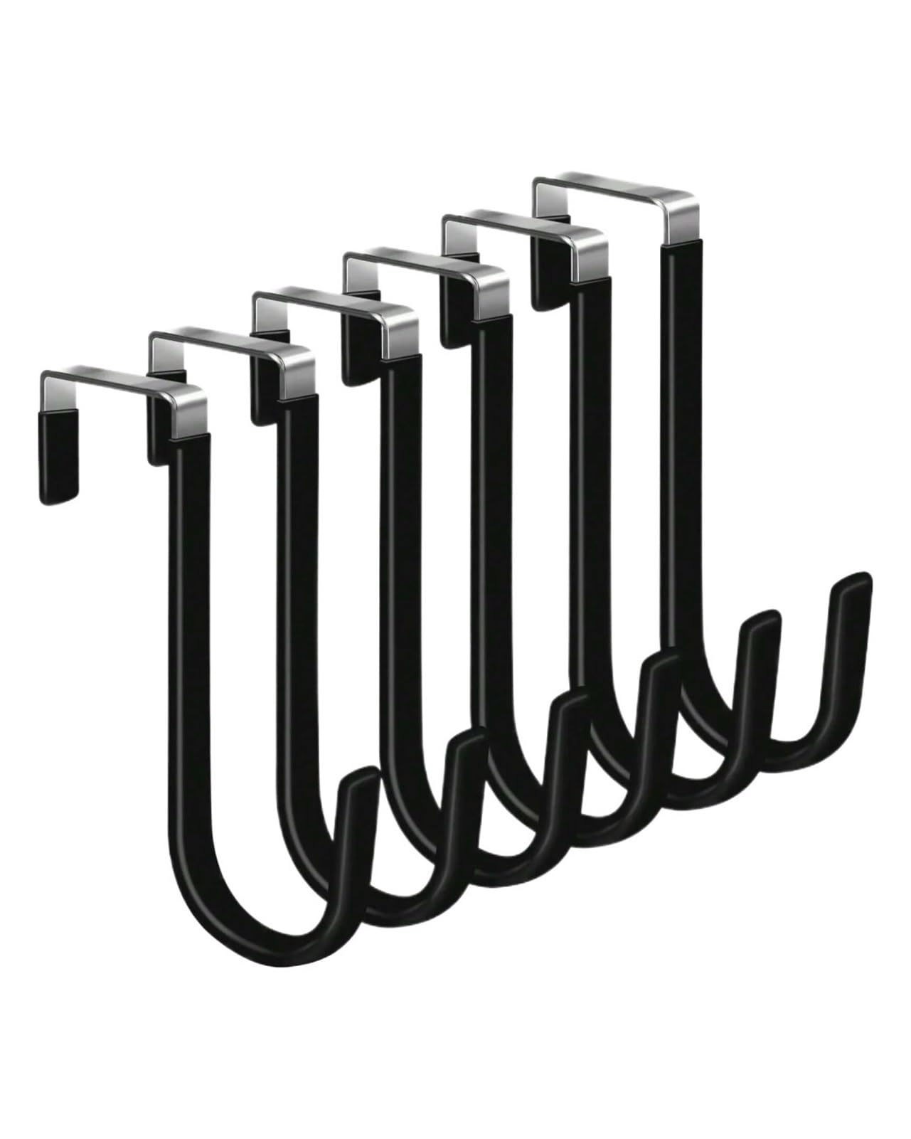 Ganchos para colgar en la puerta Colgadores de puerta, superficie de goma suave que evita arañazos, puerta resistente for baño, sala de estar, percha for ropa.(6-white)