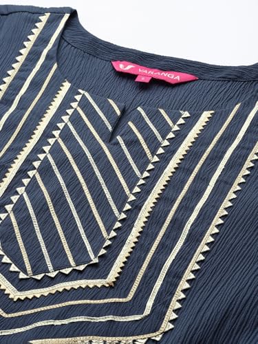 Image of Women's Crepe Embellished Straight Kurta | Ethnic Kurtas for Women | Straight Kurtas for Women