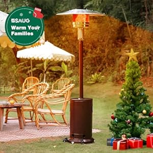 SMUG 48,000 BTU Propane Heater Outdoor Patio Heaters with Wheels, Patio Heater Deck Porch for Outdoor Use Camping Backyard Commercial,Double-Layer Stainless Steel Burner, 87" H SMUG 48000 BTU Propane Heater Outdoor Patio Heaters with Wheels Patio Heater Deck Porch for Outdoor Use Camping Backyard CommercialDouble Layer Stainless Steel Burner 87 H