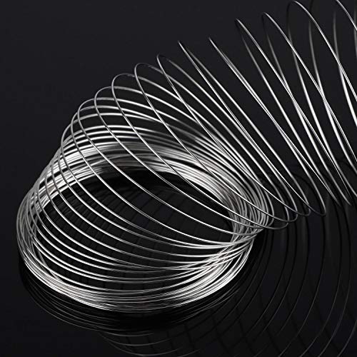 image for BTYMS 800 Loops Steel Jewelry Wire Silver Memory Wire Beading Wire for