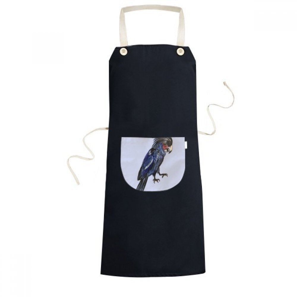 Tablier perroquet bleu DIYthinker réglable 70x67cm noir pour homme et femme chef de cuisine