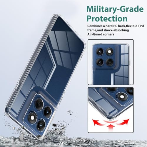 Image of JGD PRODUCTS for Moto Edge 60 Pro 5G Premium Transparent Hybrid Soft Slim Dust Proof Back Case Cover with Camera Protection
