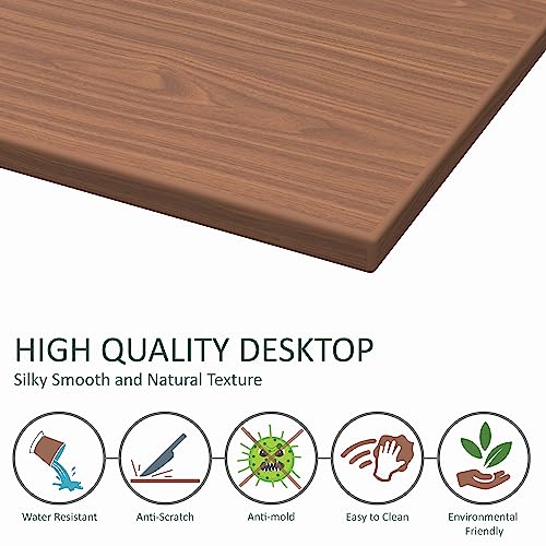 Image of Honey Touch Duke Metal & Wood Workstation Desk | 1200mm x 600mm Top Size | 122 x 61 x 73 cm (L x W x H) | Modern Computer Table for Home Office & Work from Home | Heavy Duty Study Desk