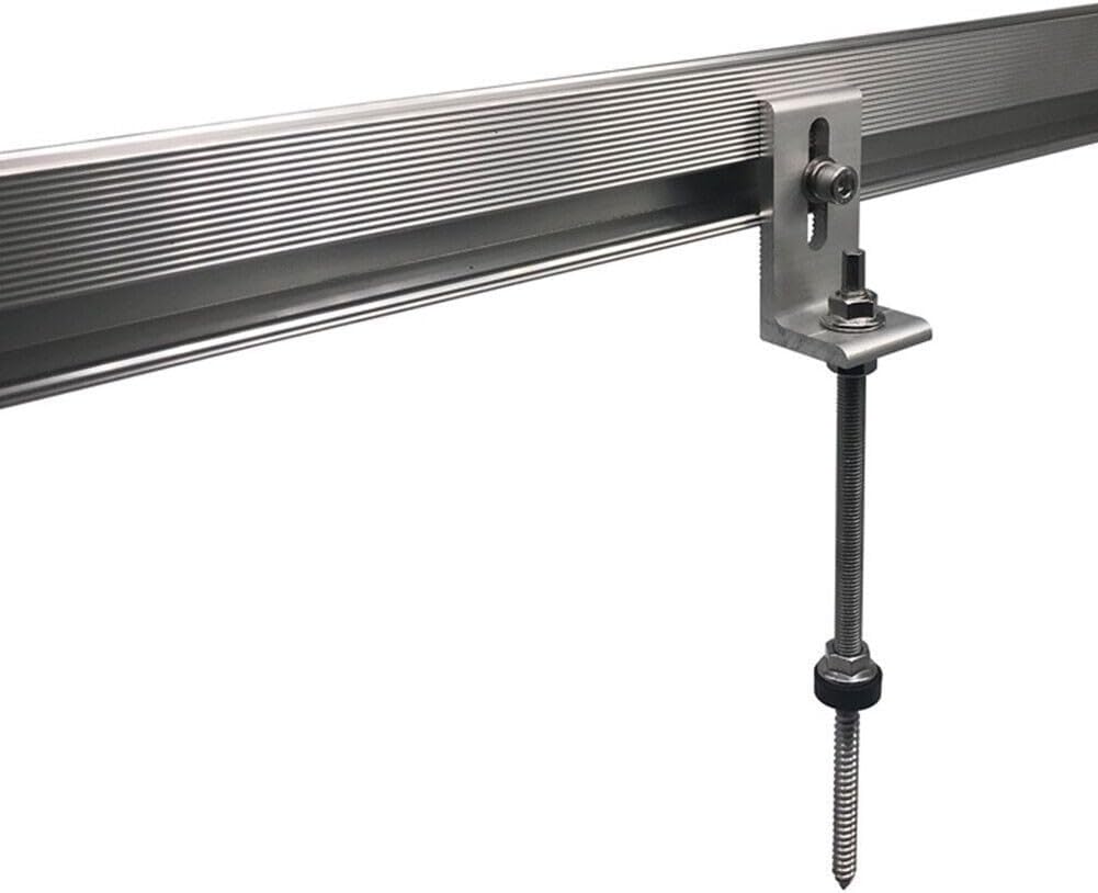 M10 Screw with L Adapter for Solar PV Trapezoidal Sheet Metal Roof,Pole Screws with L Adapter Solar Panel Racking Mounting Attachment (NO.294)(250mm)