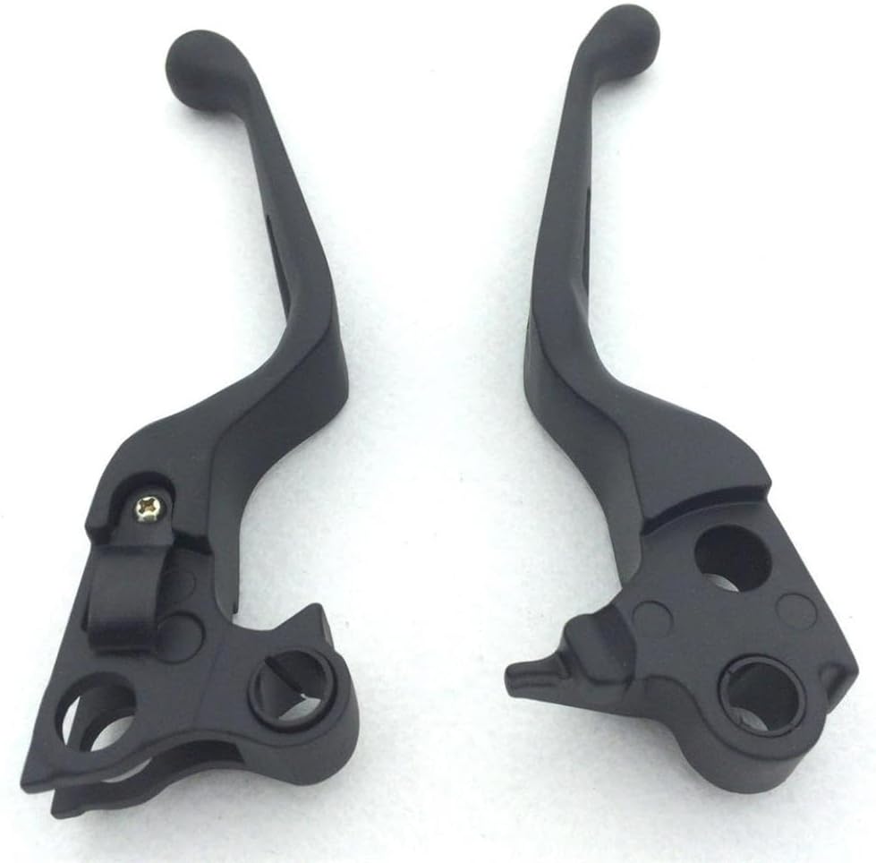 Brake And Clutch Levers Compatible With Moto Street Bob FXDB Fat Bob FXDF Softail Fat Boy Sportster 883 1200 2-Piece Set Universal Fit Installation(Black)