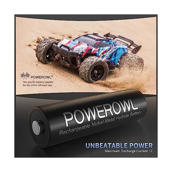 POWEROWL Rechargeable AA Batteries, 2800mAh High Capacity Double A Batteries 1.2V NiMH Low Self Discharge (Pack of 12) - Image 7