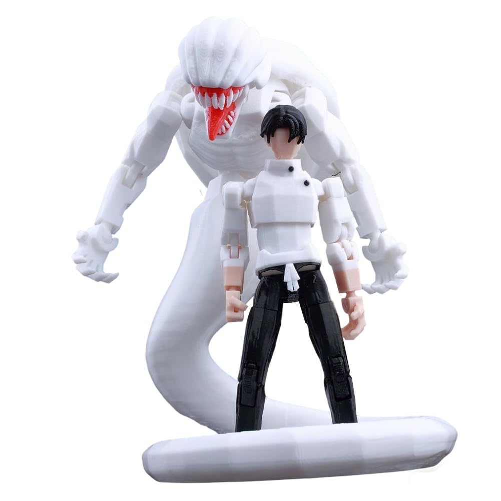 2PCS Orimoto Rika/Okkotsu Yuta Figura de Acción JJK Anime Figuras Estatua 12CM Impresión 3D Multi Articulación JJK Okkotsu Yuta Figura Articulada Modelo Móvil Escritorio Decoración Adornos
