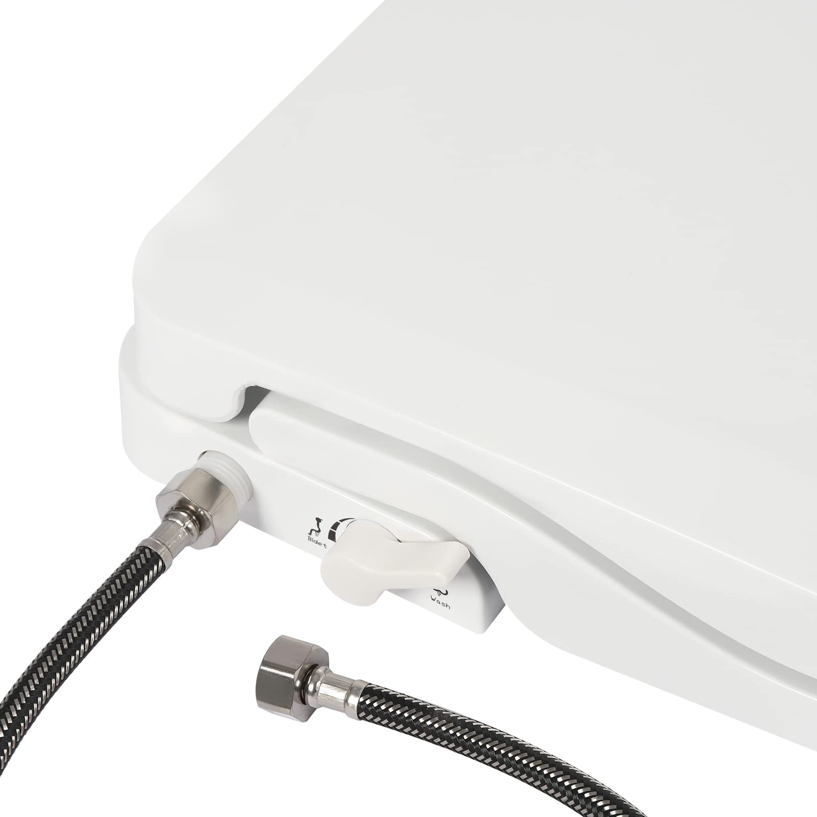 Deska sedesowa z wbudowanym bidetem, nakładka na bidet, kształt D, deska sedesowa