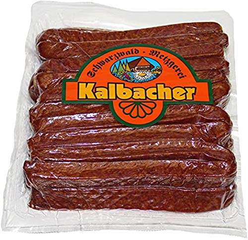 Schwarzwälder Kirschwasser-Landjäger - 10 Paar - Kalbacher Rohwürste - Hoher Anteil mageres Rindfleisch - Atmosphärenpackung - Hergestellt im Schwarzwald