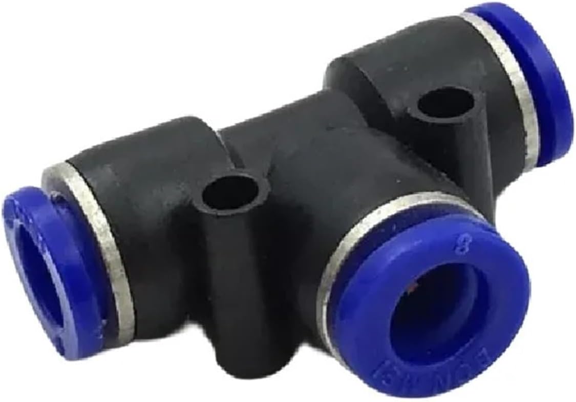 PE PY4 6 8 10 12mm T Y Shaped 3 Way Port Pneumatic Pipe Connector Tube Hose Fittings 30/50Pcs(Pe6,30pcs)