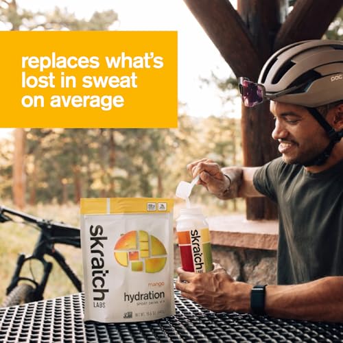 Image of Skratch Labs Hydration Sports Drink Mix - Real‑Fruit Electrolyte Powder for Fast Hydration & Endurance | Mango | 60 Servings | Vegan, Non‑GMO, Clean Ingredients