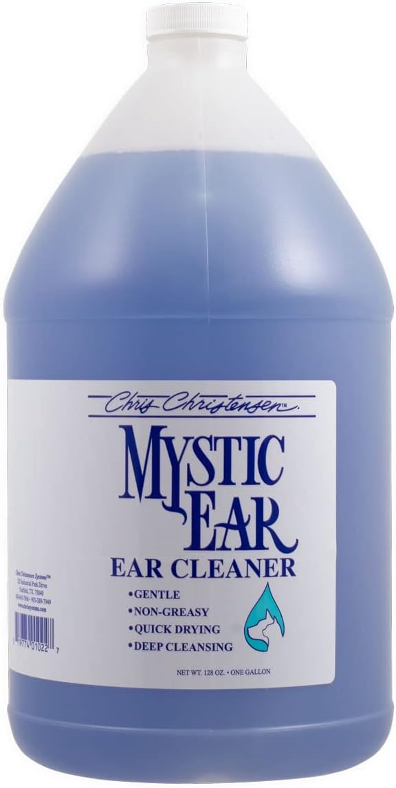 Chris Christensen Gallon Liquid and Gallon Pump Dispenser Bundle- Mystic Ear Dog Ear Cleaner, Safe for Frequent Use + Gallon Pump Dispenser, Easily Dispenses, No Mess
