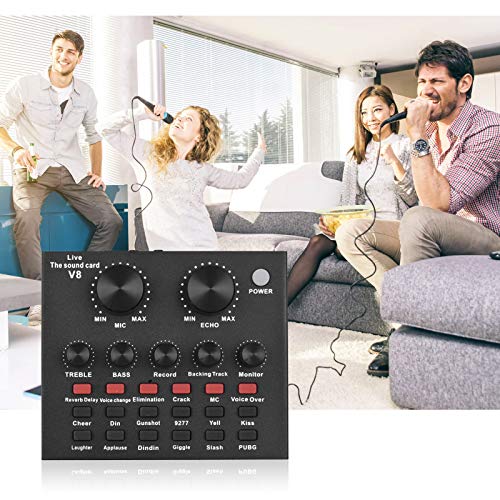 pedkit geluidskaart, multifunctionele live geluidskaart voor zingen/live uitzenden/opnemen van stem en muziek compatibel… - Image 8