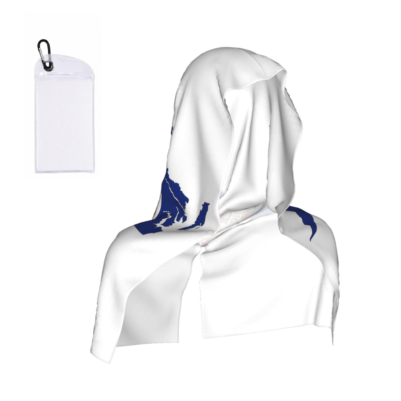 DUWAA Virginia State Flag Map Print Cooling Hooded Sports Towel, 30×60cm Quick Drying Summer Cool Head Wrap For Neck And Face