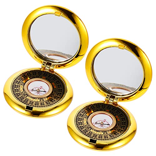 Brújulas mini de cobre portátil 2 piezas para camping miniatura 1