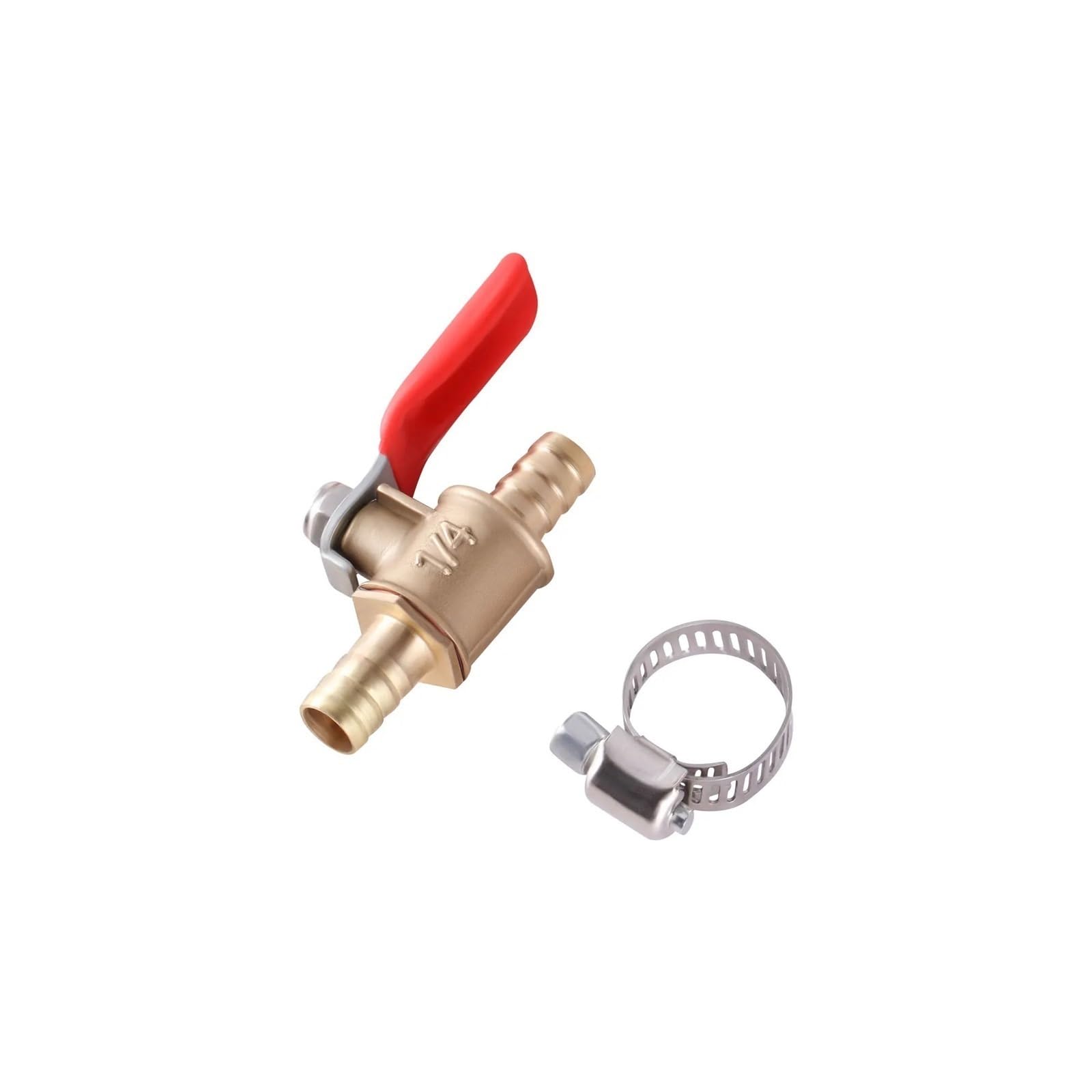 valvola limitatrice pressione Valvola di Sovrappre 4 pezzi Rame Rosso Maniglia Piccole Valvole a Sfera 8mm Tubo Ottone Acqua Olio Aria Gas Linea Valvola a Sfera di Intercettazione Raccordi per Tubi