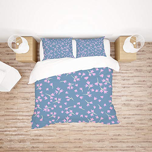 Parure de lit anti-plis marguerites avec housse de couette lavable en machine - 3