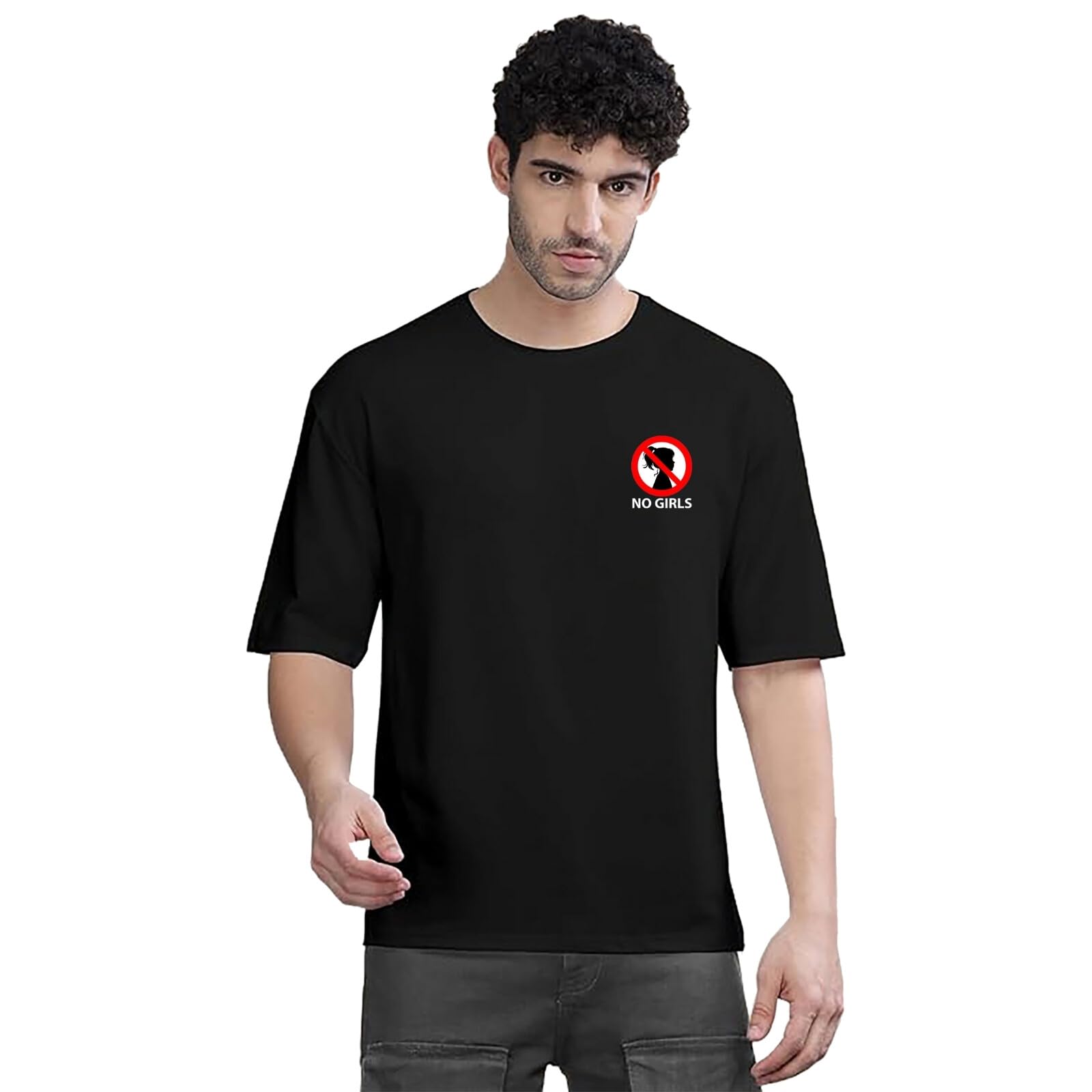 bubbletwyst | & Comfortable Black Oversize T-Shirt for Men-picture-27