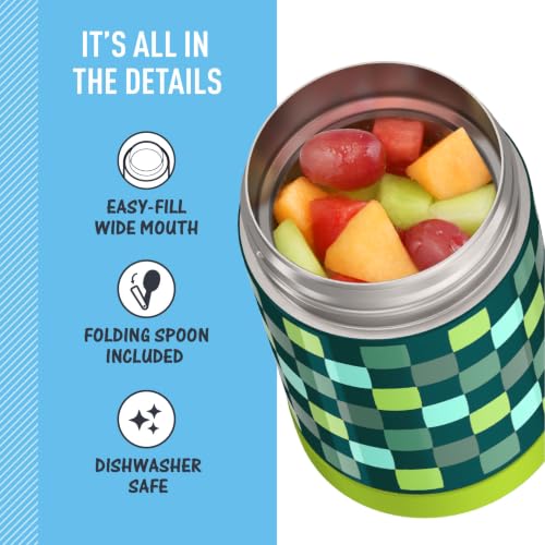 THERMOS FUNTAINER Food Jar with Spoon, 16oz, Checkers by Thermos - Used condition - Image 4