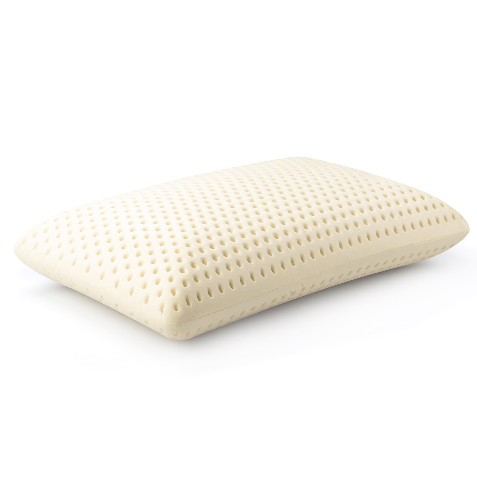 Talalay 100% Natural Premium Latex Pillow, Helps Relieve Pressure, No Memory Foam, Perfect Package Best Gift with Removable Tencel Cover (Firm, Standard（23.4"×15.7"×4.9"）)