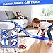 Flexible Race Track for Kids 3-5 Year Old, 15ft Flex Car Tracks for Toddlers with 2 Pull-Back Cars & 2 Alloy Cars, Portable Roll Up Racing Car Tracks, Birthday for Boys Girls