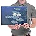 Wieco Art Water Lilies Canvas Prints Wall Art of Claude Monet Famous Floral Oil Paintings Reproduction Stretched and Framed Classic Flower Pictures Giclee Artwork