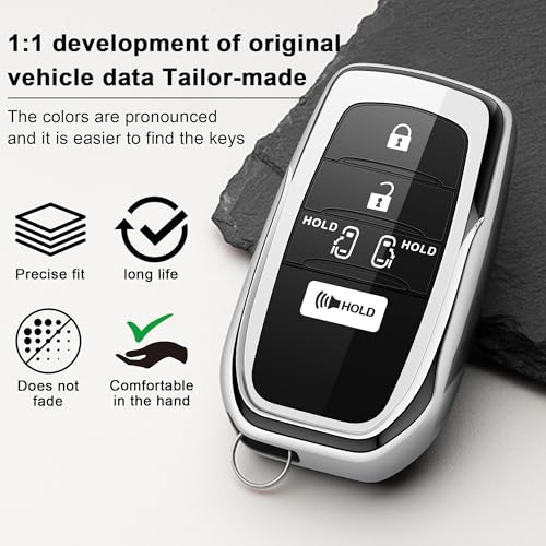 ZSPDACC for Toyota Sienna Key Fob Cover 2026 2025 2024 2023 2022 2021 Hybrid Limited Hybrid Platinum XLE XSE LE 5 Buttons by ZSPDACC - Image 6
