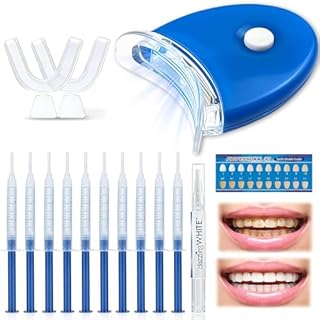 Kit Sbiancamento Denti,Gel Sbiancante Denti,Kit Sbiancamento Denti a Casa,Rapido ed Efficace,per Ridurre le Macchie e Ottenere un Sorriso Luminoso,per Uso Quotidiano Semplice