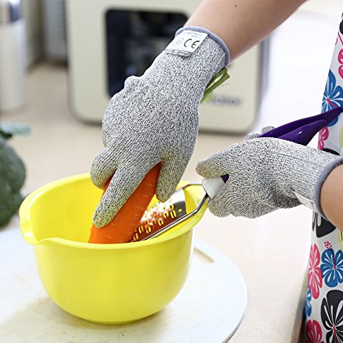 Siddhi Collection Food Class Kitchen Resistant Gloves for Cutting and Slicing 5 Level Protection Gloves for Mandolin Slicer and Chef Knives 1 Pair