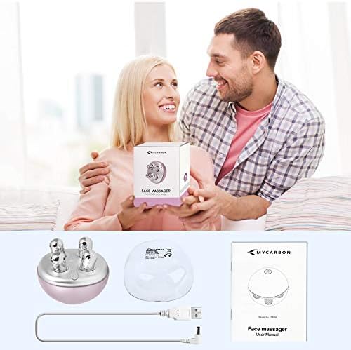 MYCARBON Face Massager Rollers EMS Facial Toning Lifting Machine Electric Skin Care Beauty Device Wrinkle Remover, Anti-Aging, Skin Tightening, Improve Facial Contour