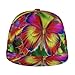 Unisex Adult Colorful Neon Butterflies Baseball Cap Snapback Dad Hat for Camping Golf Outdoor Activities, Fashionable Adjustable Snap Military Cap, One Size Fits Most
