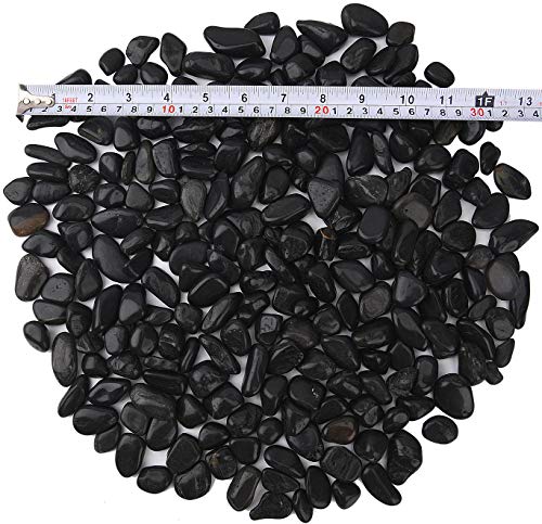 Hisredsun 1,8 kg Dekosteine Flusskiesel für Aquarium, Blumentopf, Landschaftsbau, Vasenfüller und Gartendekoration