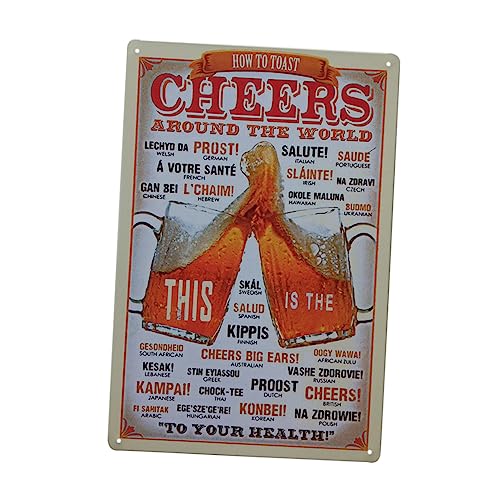 PRETYZOOM - PRETYZOOM Plaque Murale Décorative Rétro Fer Pour Bar Café Et Maison Art Vintage Idée Originale Design Artistique Pour Éclairer Votre Intérieur