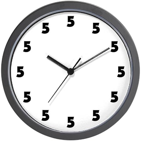 Amazon Com Cafepress Five O Clock Unique Decorative 10 Wall Clock Home Kitchen Amazon Com Cafepress Five O Clock Unique Decorative 10 Wall Clock Home Kitchen