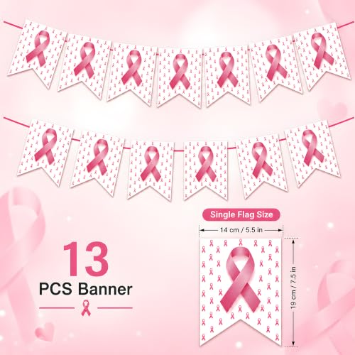 Image of Breast Cancer Decorations - Pink Ribbon Breast Cancer Awareness Banner